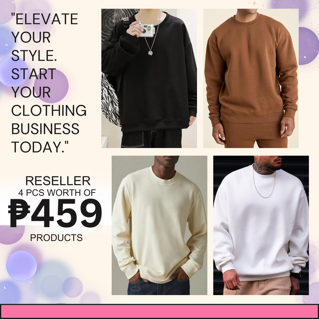 CLOTHINGHUB BUNDLE Plain Pullover for men Korean style sweater