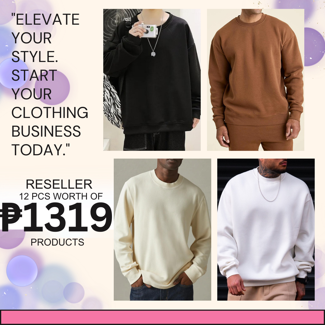 CLOTHINGHUB BUNDLE Plain Pullover for men Korean style sweater